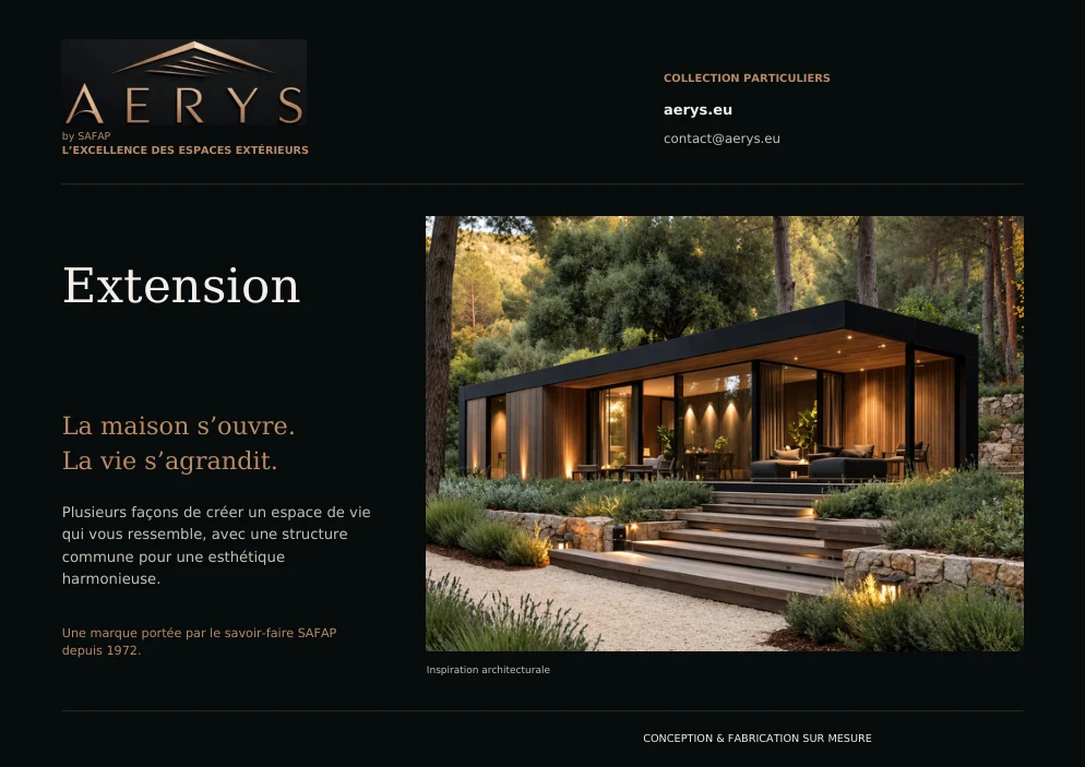 Couverture de la brochure AERYS particuliers